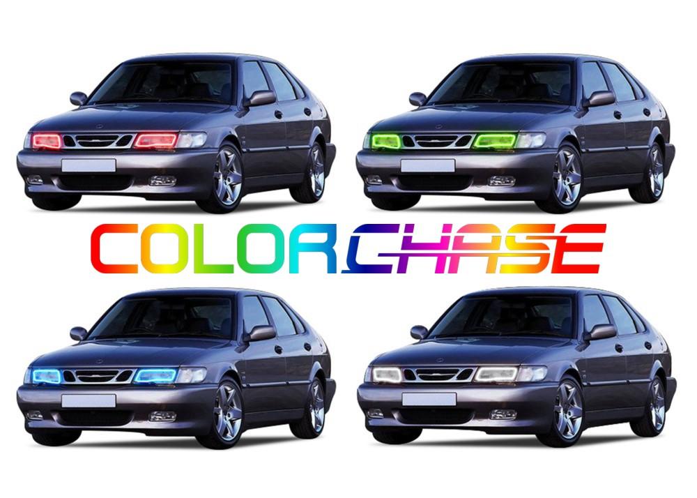 Saab 9 - 3 ColorChase LED Halo Headlight Kit 1999-2003