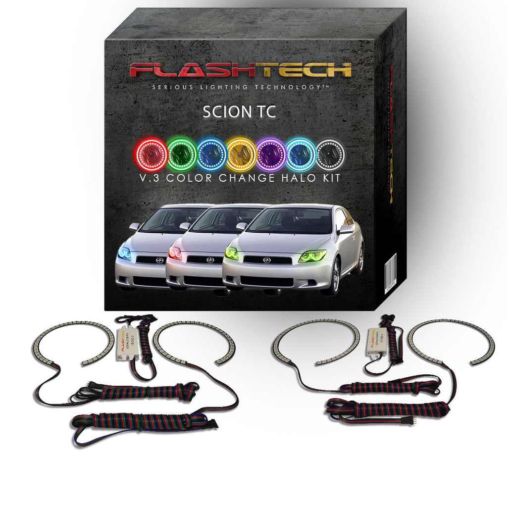 Scion tC V.3 Fusion Color Change LED Halo Headlight Kit 2005-2007