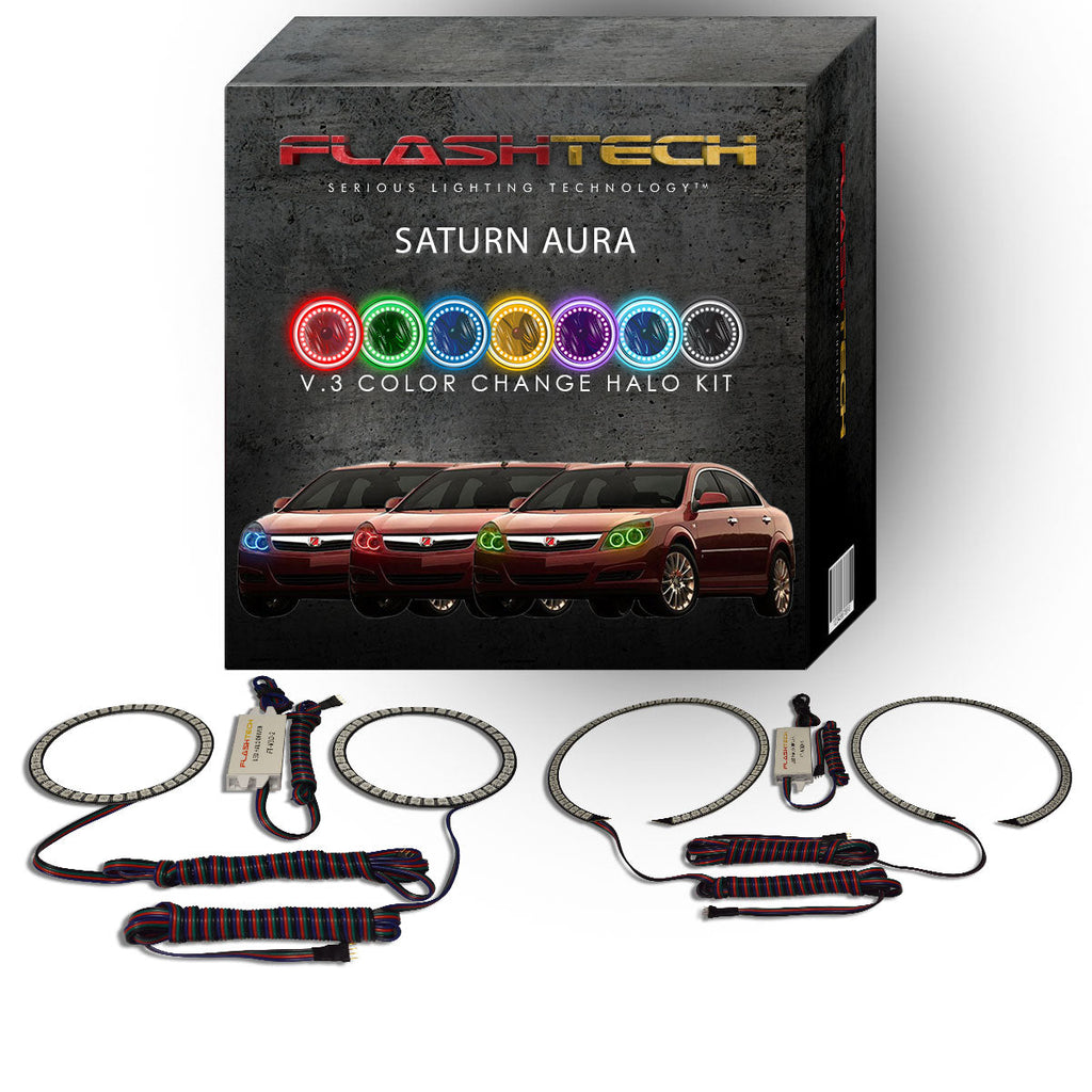 Saturn Aura V.3 Fusion Color Change LED Halo Headlight Kit 2007-2009