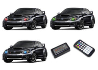 Subaru Impreza WRX STI V.3 Fusion Color Change LED Halo Headlight Kit 2008-2014