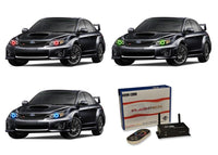 Subaru Impreza WRX STI V.3 Fusion Color Change LED Halo Headlight Kit 2008-2014