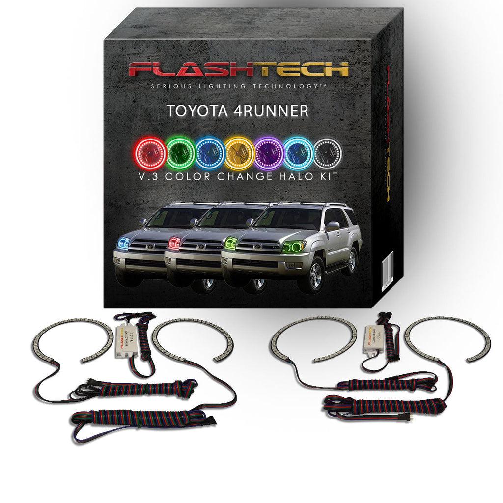 Toyota 4-Runner V.3 Fusion Color Change LED Halo Headlight Kit 2003-2005