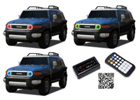 Toyota FJ Cruiser V.3 Fusion Color Change LED Halo Headlight Kit 2007-2013
