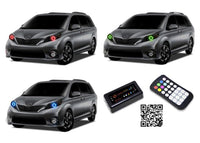 Toyota Sienna V.3 Fusion Color Change LED Halo Headlight Kit 2015-2016