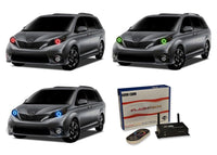 Toyota Sienna V.3 Fusion Color Change LED Halo Headlight Kit 2015-2016