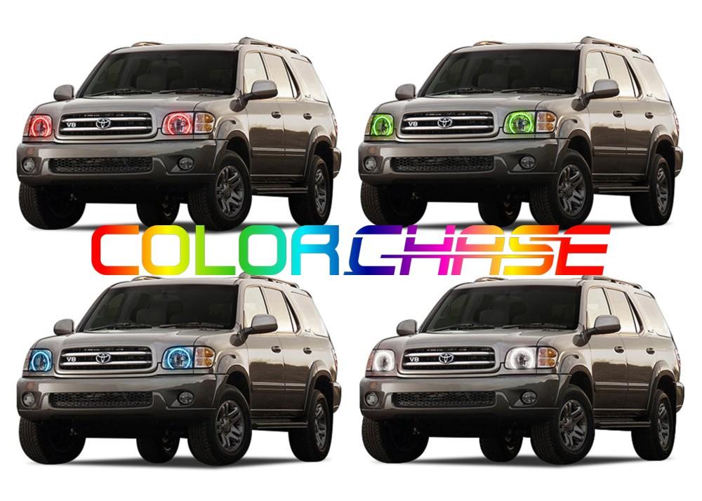 Toyota Sequoia ColorChase LED Halo Headlight Kit 2001-2004