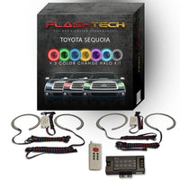 Toyota Sequoia V.3 Fusion Color Change LED Halo Headlight Kit 2007-2013