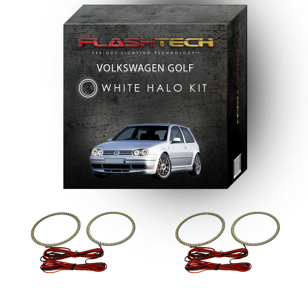 Volkswagen Golf White LED Halo Headlight Kit 1999-2006