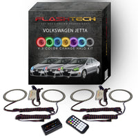 Volkswagen Jetta V.3 Fusion Color Change LED Halo Headlight Kit 2005-2010