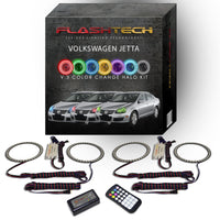 Volkswagen Jetta V.3 Fusion Color Change LED Halo Headlight Kit 2005-2010