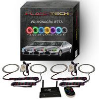 Volkswagen Jetta V.3 Fusion Color Change LED Halo Headlight Kit 2005-2010
