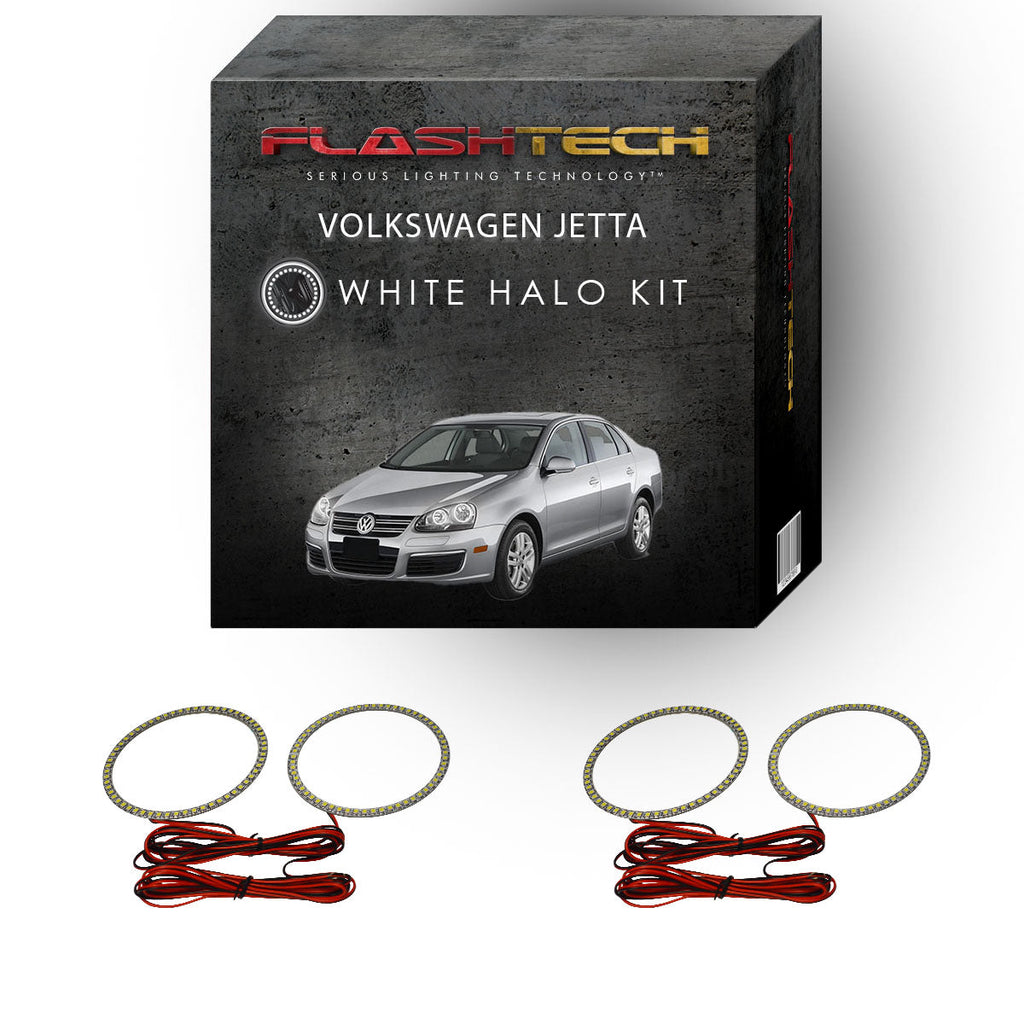 Volkswagen Jetta White LED Halo Headlight Kit 2005-2010