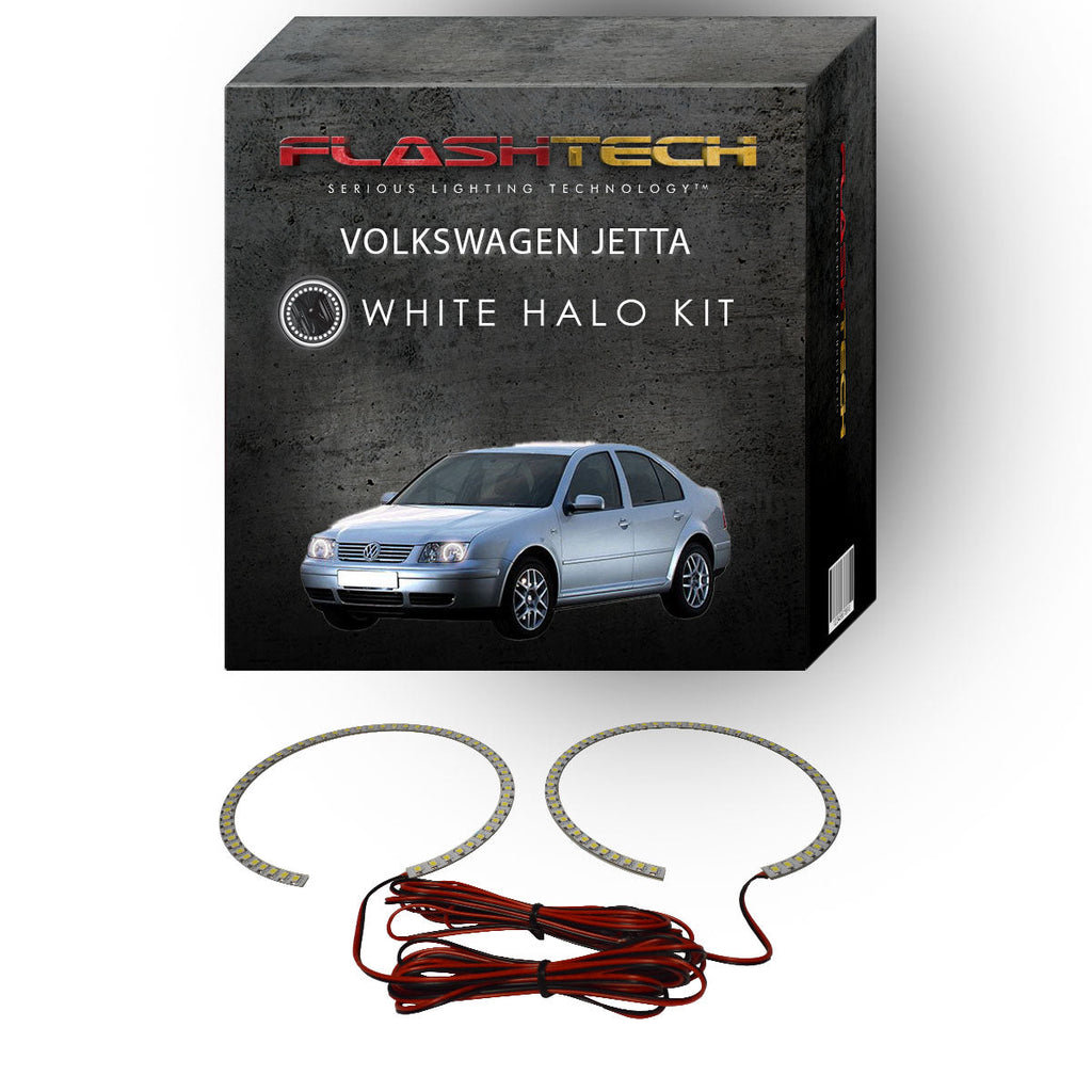 Volkswagen Jetta White LED Halo Headlight Kit 1999-2004