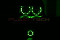 Dodge Challenger Multi Color Change External Waterproof LED Halo Headlight Fog Light Kit 2015-2023