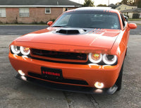 Dodge Challenger External Waterproof White & Amber Switchback LED Halo Headlight Kit (2008 - 2014)