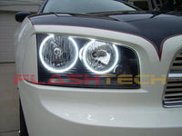 Dodge Charger White Headlight & LED Halo Fog Light Kit 2005-2010