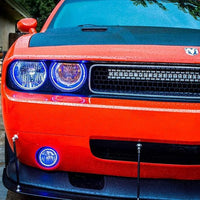 Dodge Challenger Non Projector V.3 Fusion Color Change Headlight & LED Halo Fog Light Kit 2008-2014