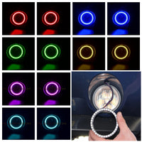 Dodge Challenger V.3 Fusion Color Change External Waterproof LED Halo Fog Light Kit 2008-2014
