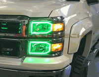 Chevrolet Silverado Non Projector V.3 Fusion Color Change LED Halo Headlight Kit 2014-2016
