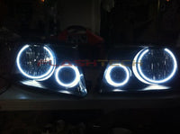 Ford F150 White Headlight & LED Halo Fog Light Kit 2004-2008