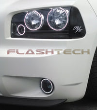 Dodge Charger 6 Ring White Headlight & LED Halo Fog Light Kit 2005-2010