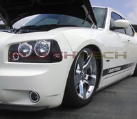 Dodge Charger 6 Ring White Headlight & LED Halo Fog Light Kit 2005-2010
