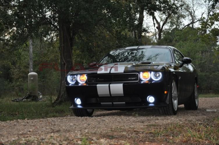 Dodge Challenger Non Projector White LED Halo Headlight Kit 2008-2014