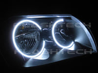 Dodge Magnum White Headlight & LED Halo Fog Light Kit 2005-2008