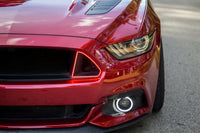 Ford Mustang GT External Waterproof White & Amber Switchback LED halo Fog Light Kit 2015-2018