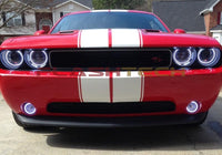 Dodge Challenger Projector White Headlight & LED Halo Fog Light Kit 2008-2014