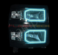 Chevrolet Silverado Non Projector V.3 Fusion Color Change LED Halo Headlight Kit 2014-2016