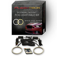 Toyota Tundra External Waterproof White & Amber Switchback LED halo Fog Light Kit 2014-2015