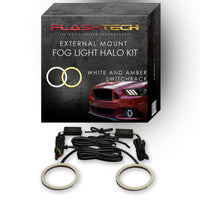 Toyota Solara External Waterproof White & Amber Switchback LED halo Fog Light Kit 04-06