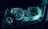 Jeep Grand Cherokee V.3 Fusion Color Change LED Halo Headlight Kit 2011-2013