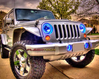 Jeep Wrangler V.3 Fusion Color Change LED Halo Headlight Kit 1997-2017