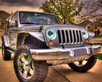 Jeep Wrangler V.3 Fusion Color Change LED Halo Headlight Kit 1997-2017